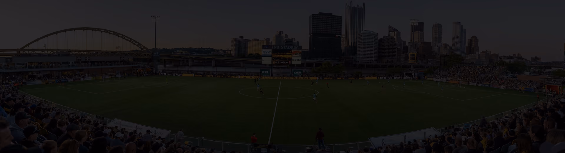 Young Pittsburgh Riverhounds Academy soccer player controlling the ball on the field