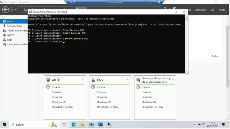 Command 3 - Reset the DNS server using PowerShell