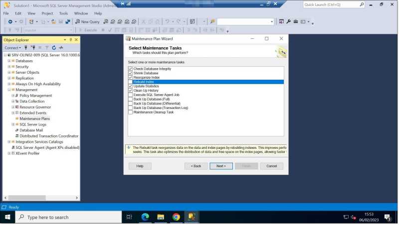 Image - Configuring maintenance tasks