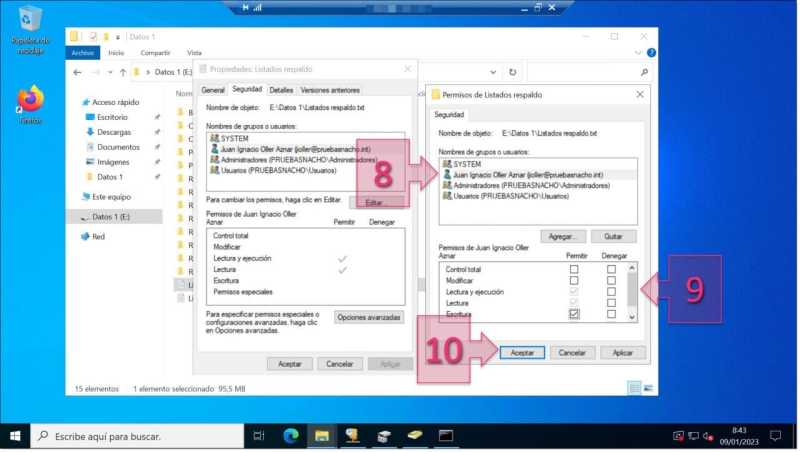 Image - Select the explicit permissions that you wish to assign to this file
