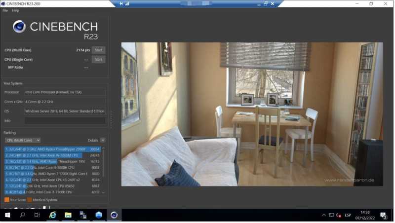 Image - Running CineBench on a VM