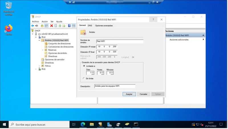Image - Checking the range of IP addresses that can be assigned for a particular scope