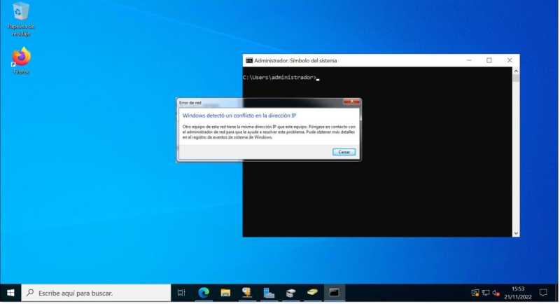 Image - IP address conflict message in Windows