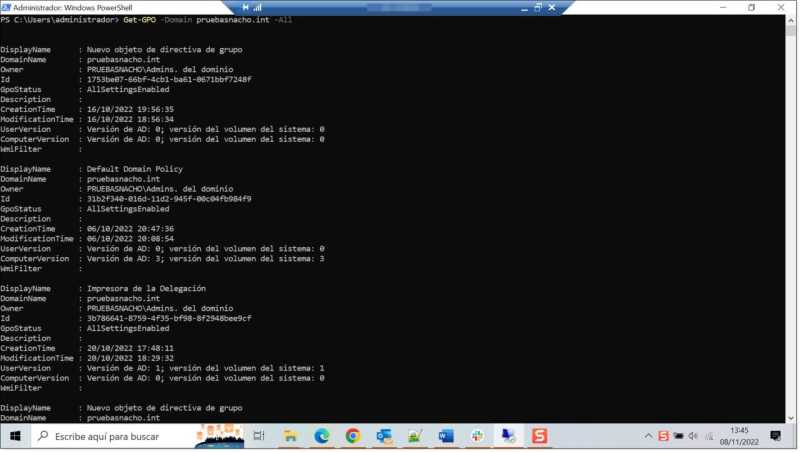 Image - List of all the GPOs in the domain