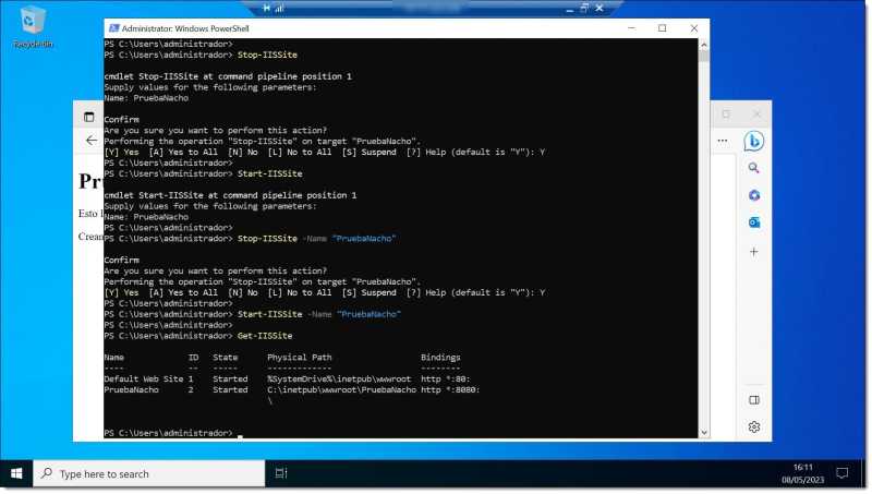 Image - Starting and stopping a recently deployed IIS Site