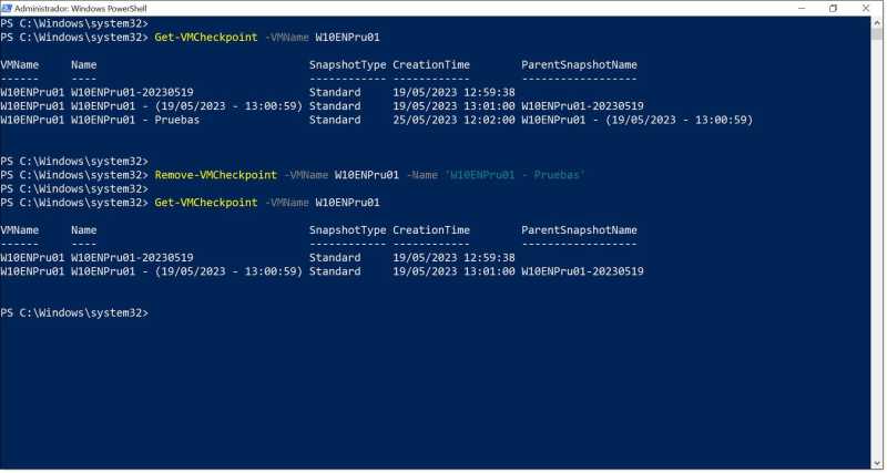 Image - Removing a Hyper-V checkpoint