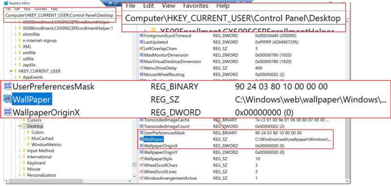 Image - Find the registry key to change the wallpaper
