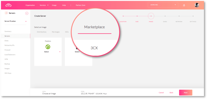 marketplace software servidores 3cx