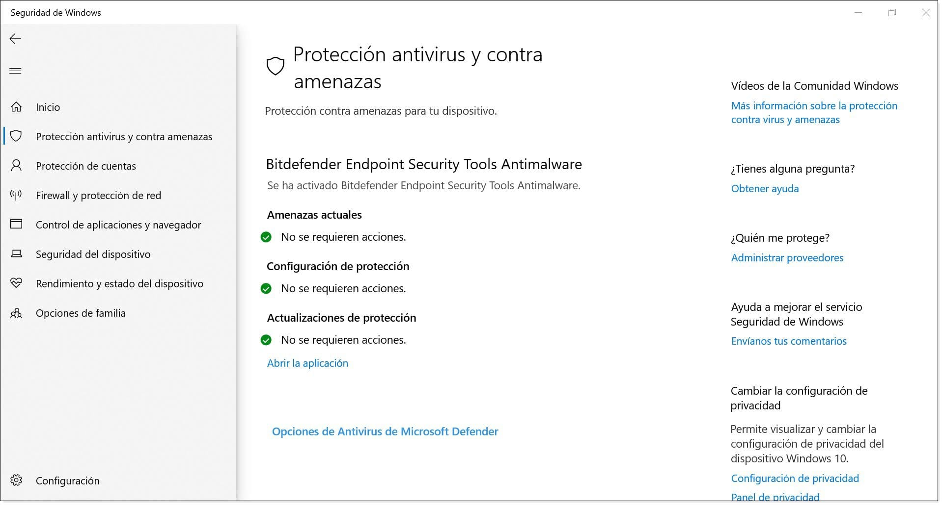 Bitdefender mejoras de seguridad de Microsoft