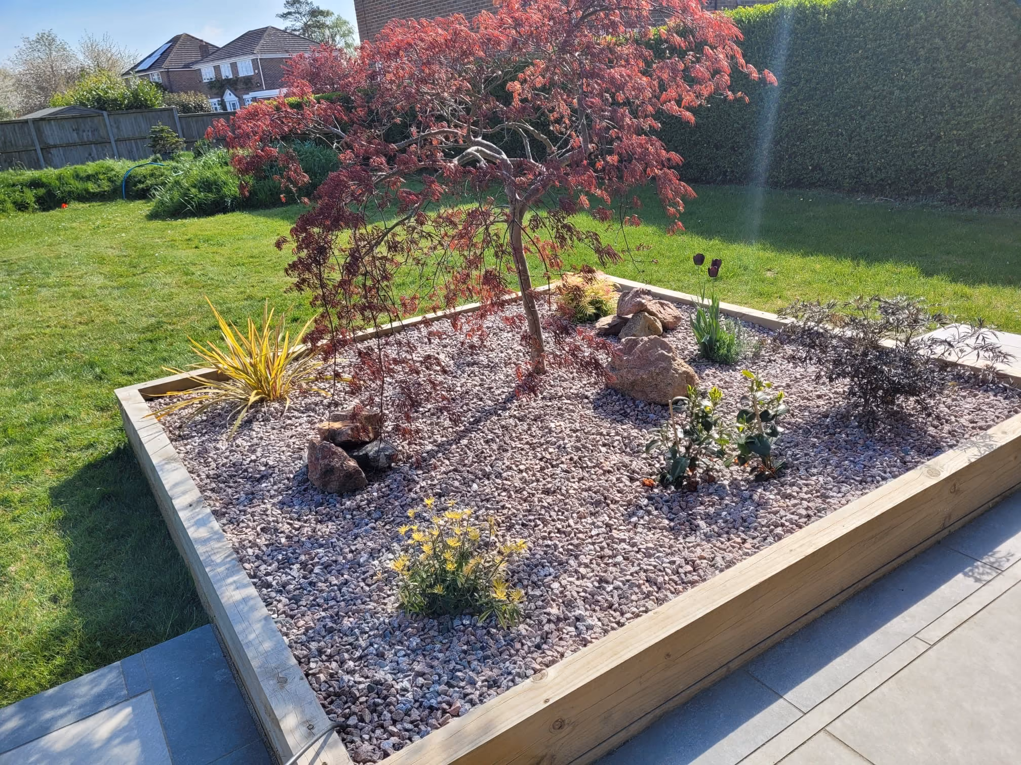 Customer project with decorative stones by J&J Aggregates