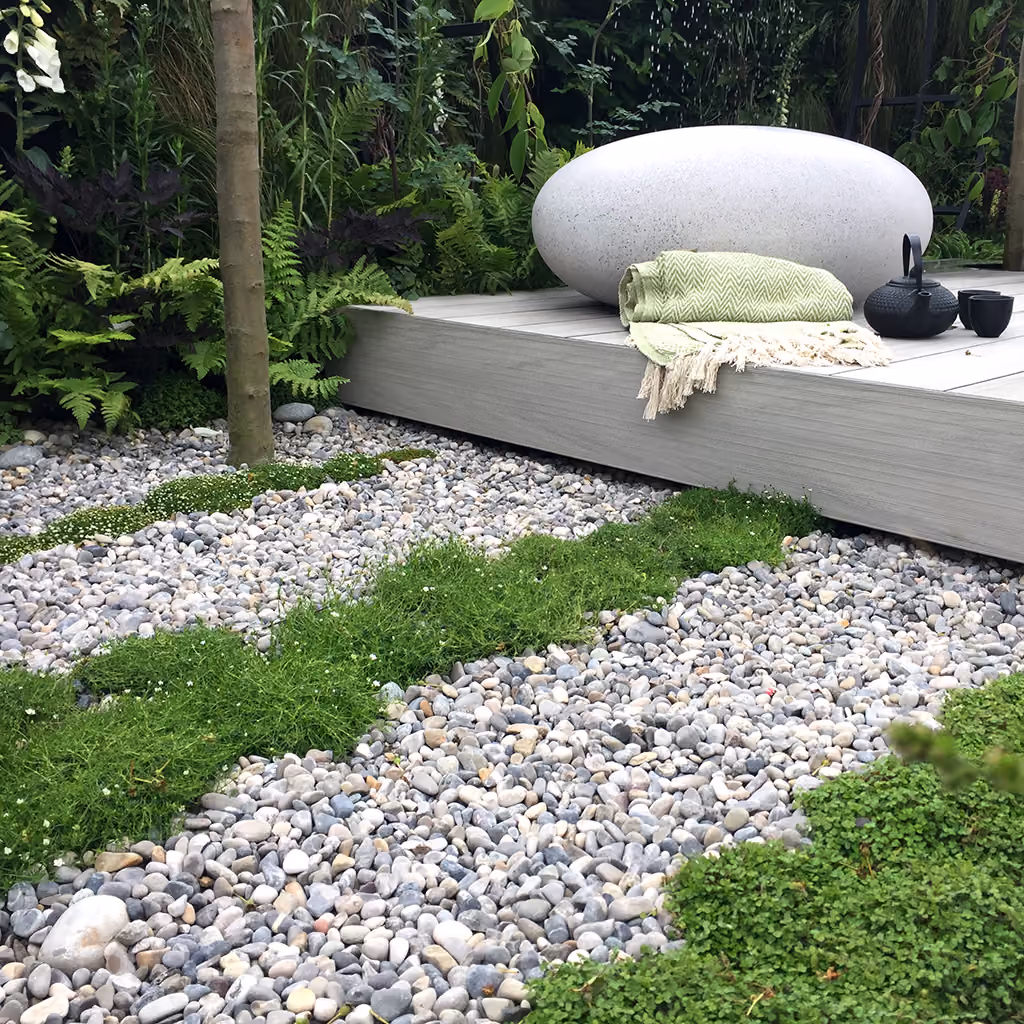 Customer project with decorative stones by J&J Aggregates