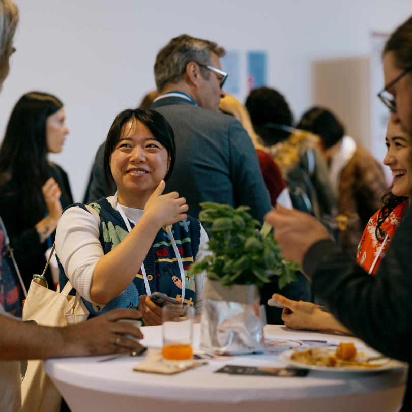 A picture of Noelle Gaham on stage at uxcon '24.