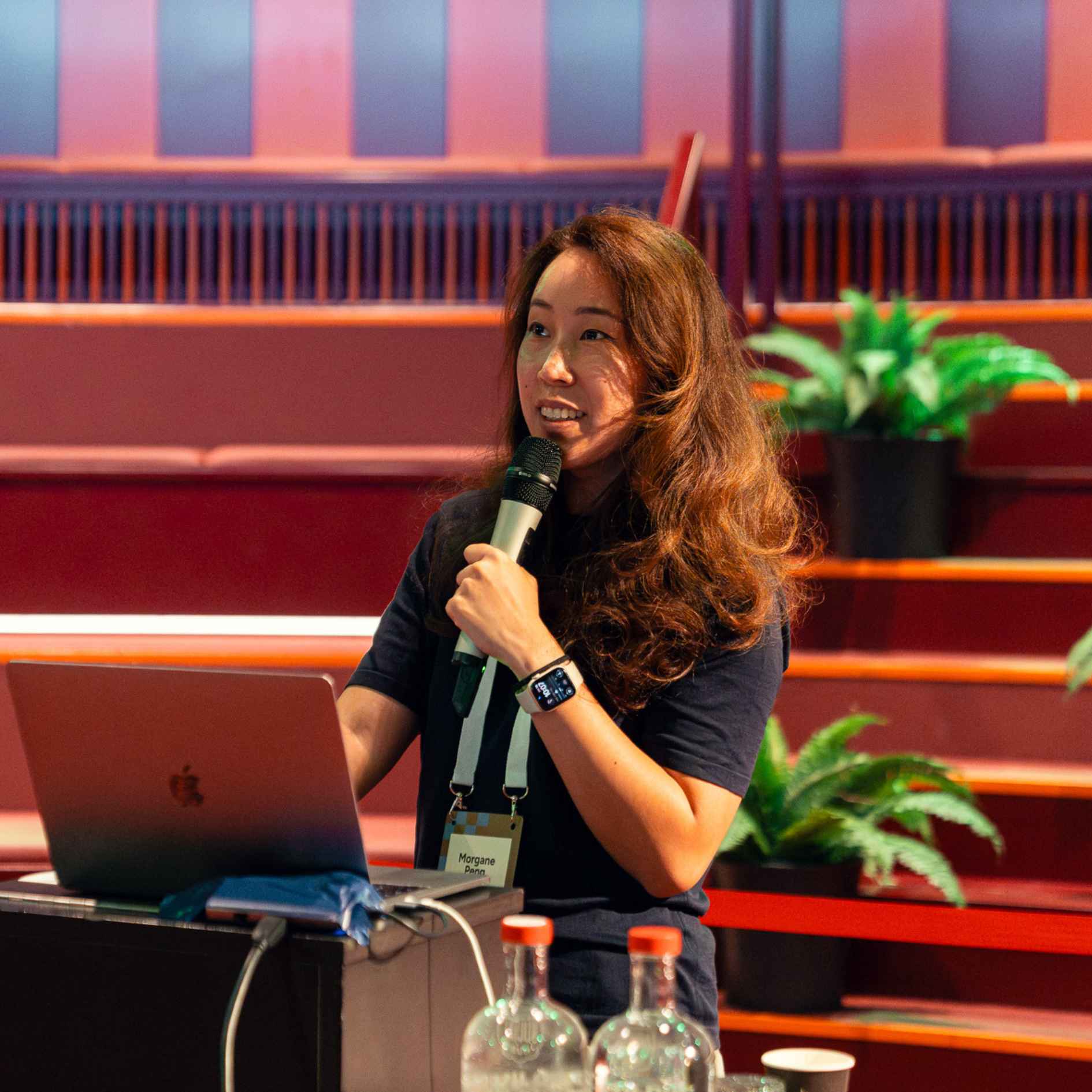 Morgane Peng in her talk 