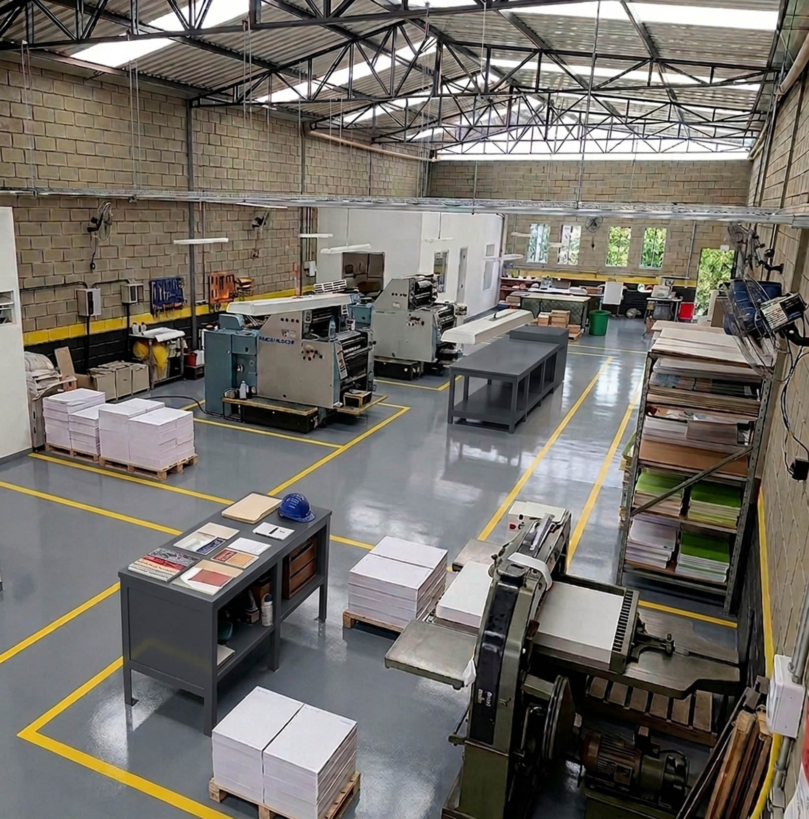 Parque gráfico da Gráfica Exacta em São Paulo - Impressão Offset de alta performance