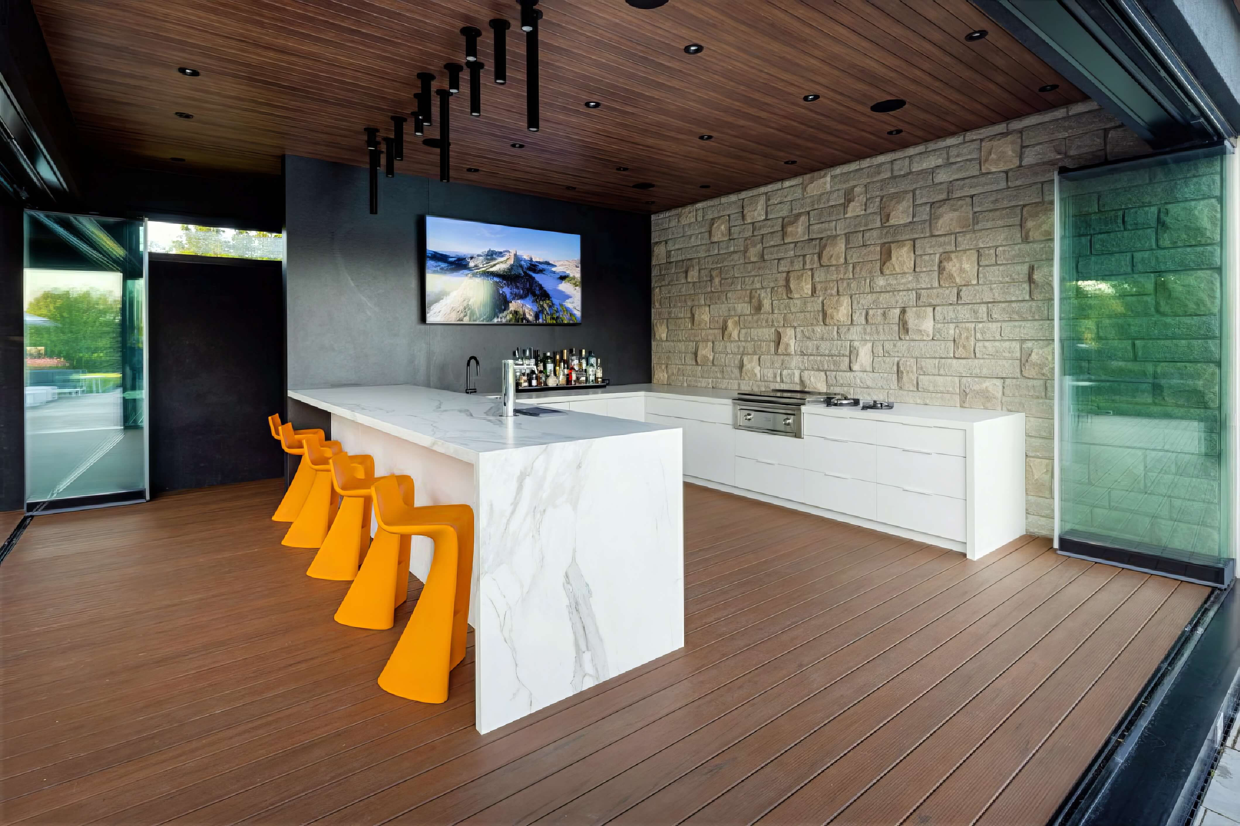 Outdoor Kitchen Builders For Modern Bar And Grill