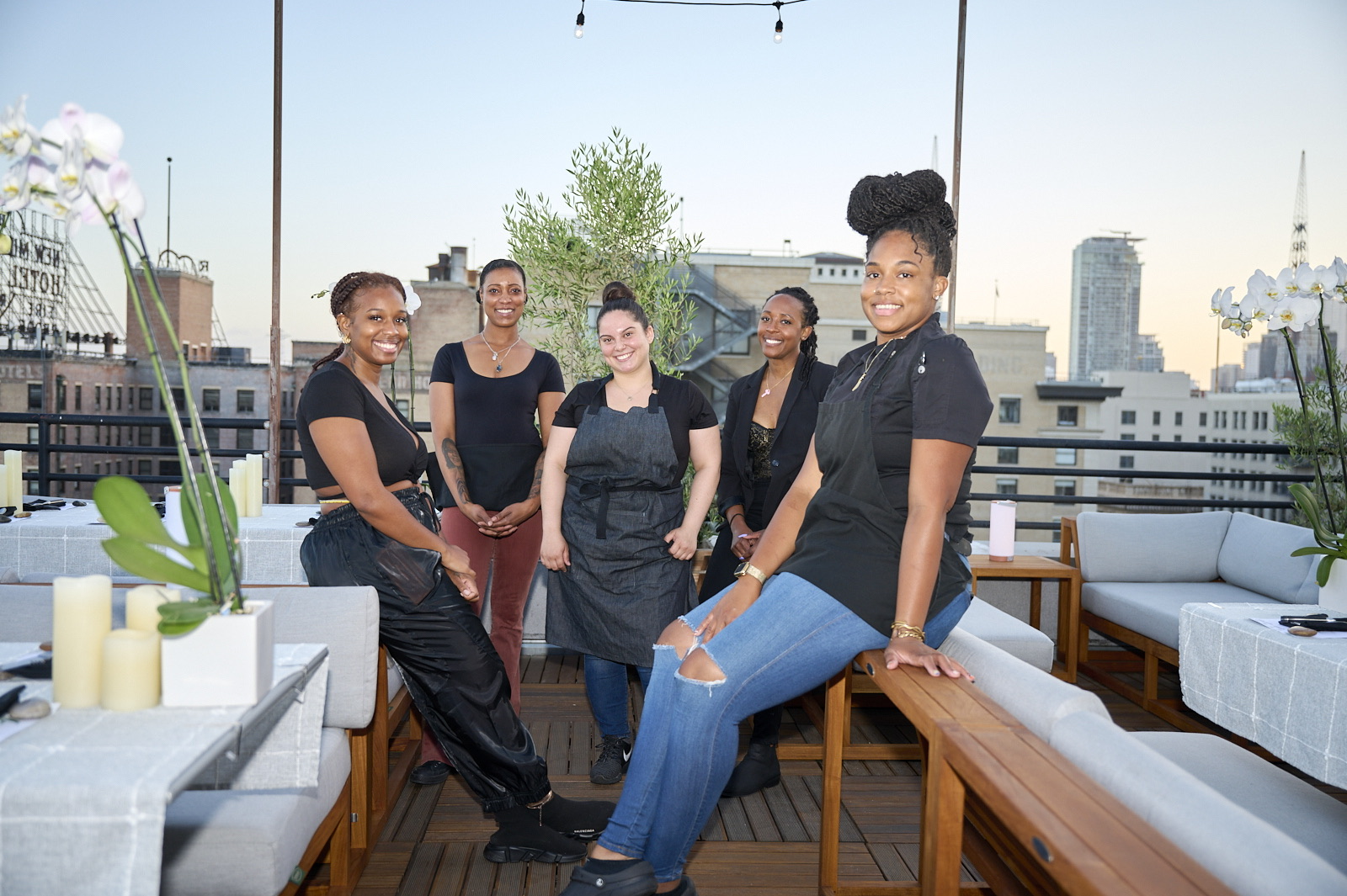 Guest Chef and staff at the DTLA Dinner Club Party
