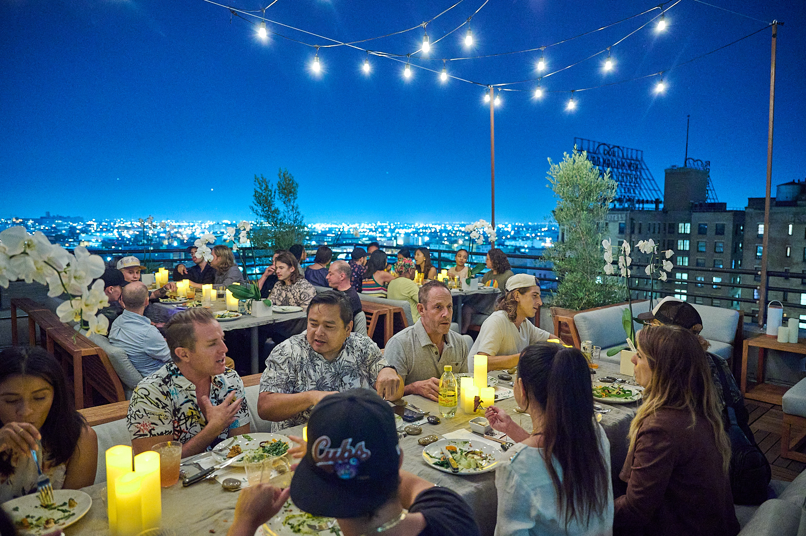 Guests enjoying a gourmet dinner at the DTLA Dinner Club Party