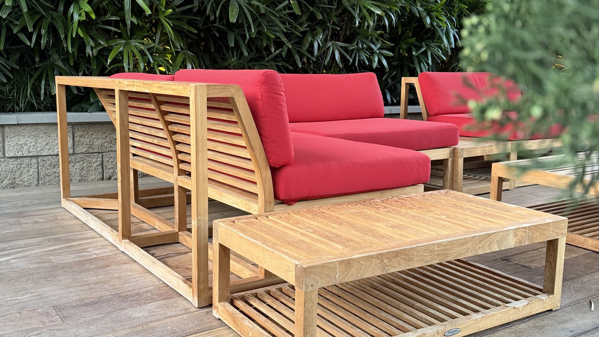 lounge set of teak outdoor