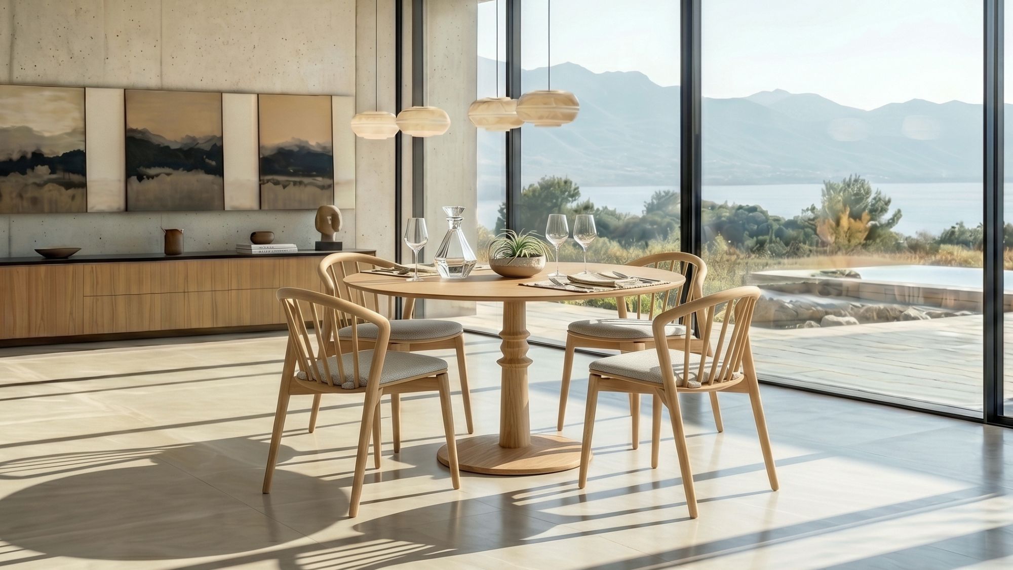 teak dining set indoor