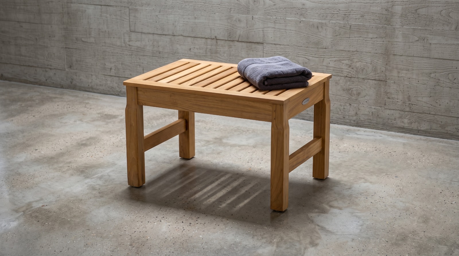 teak shower bench