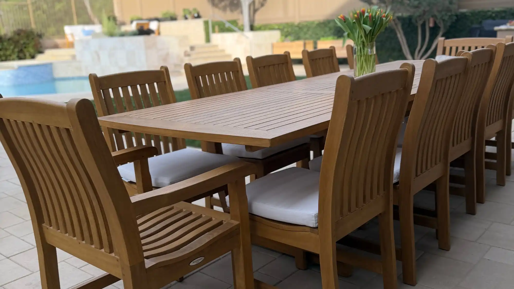 teak dining set