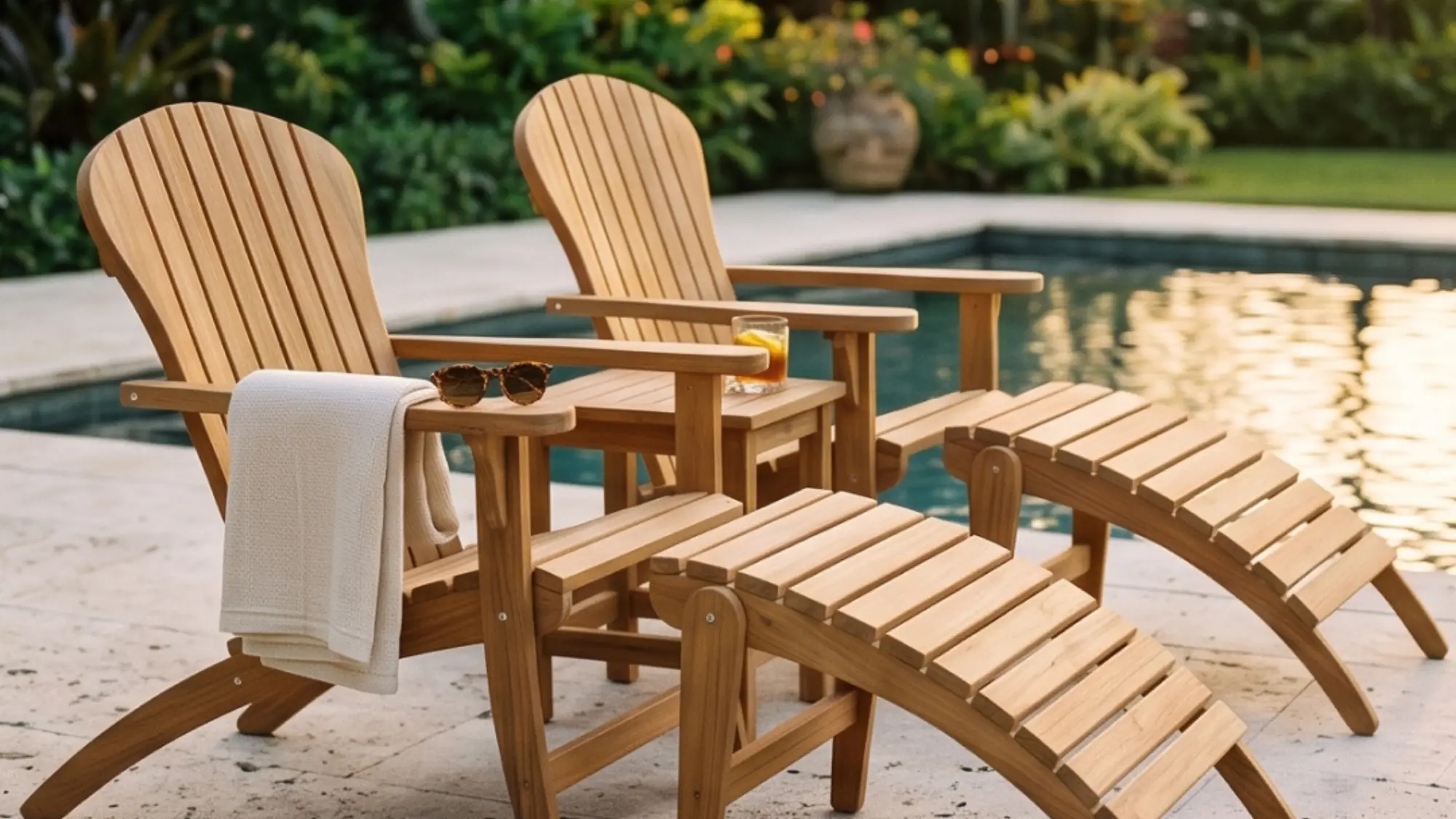teak andirondack chairs