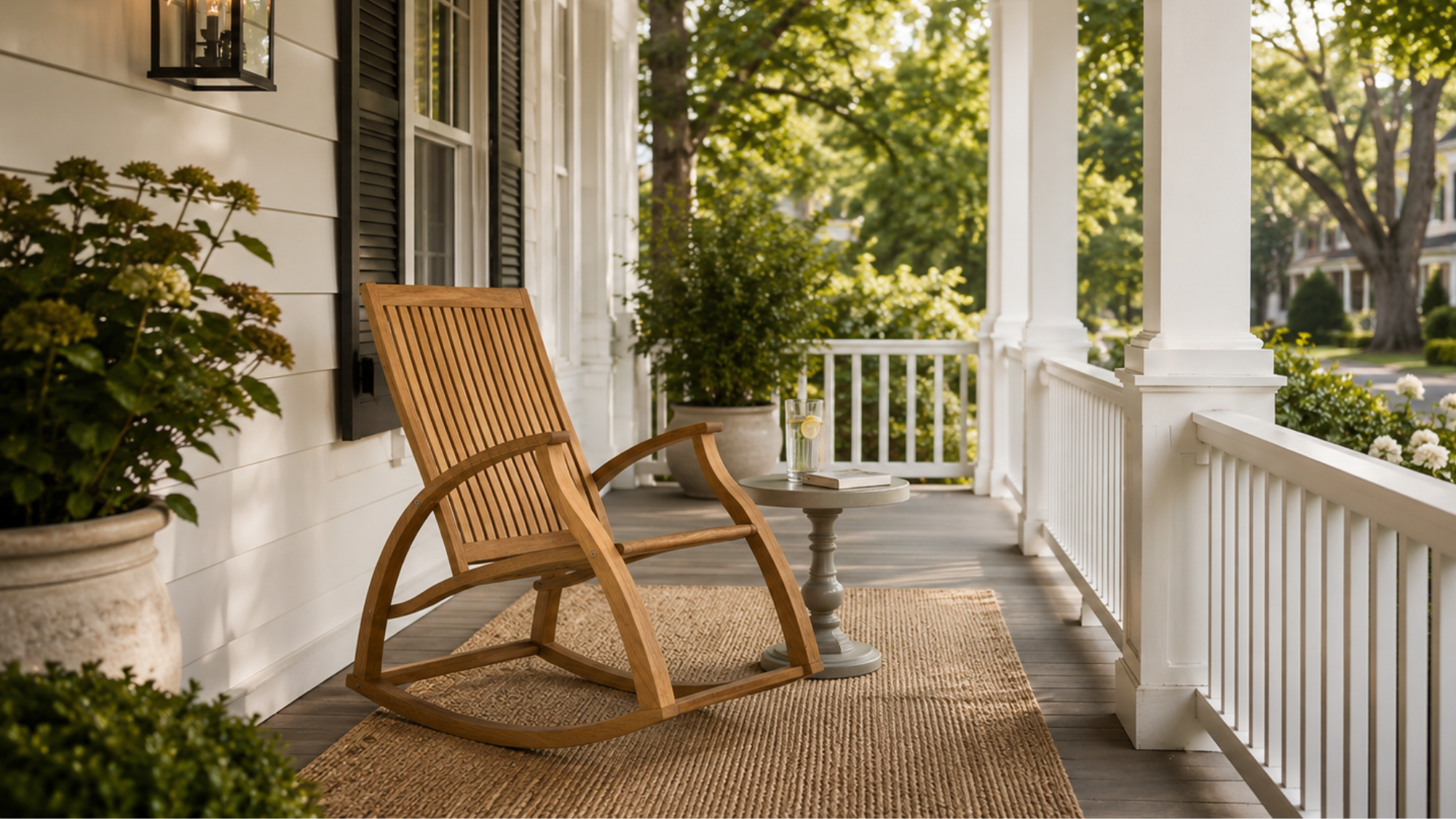 teak rocking chair
