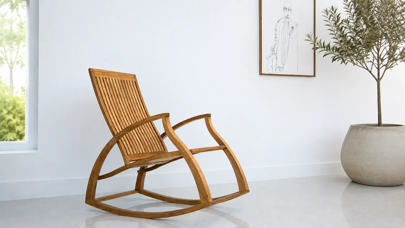teak rocking chair