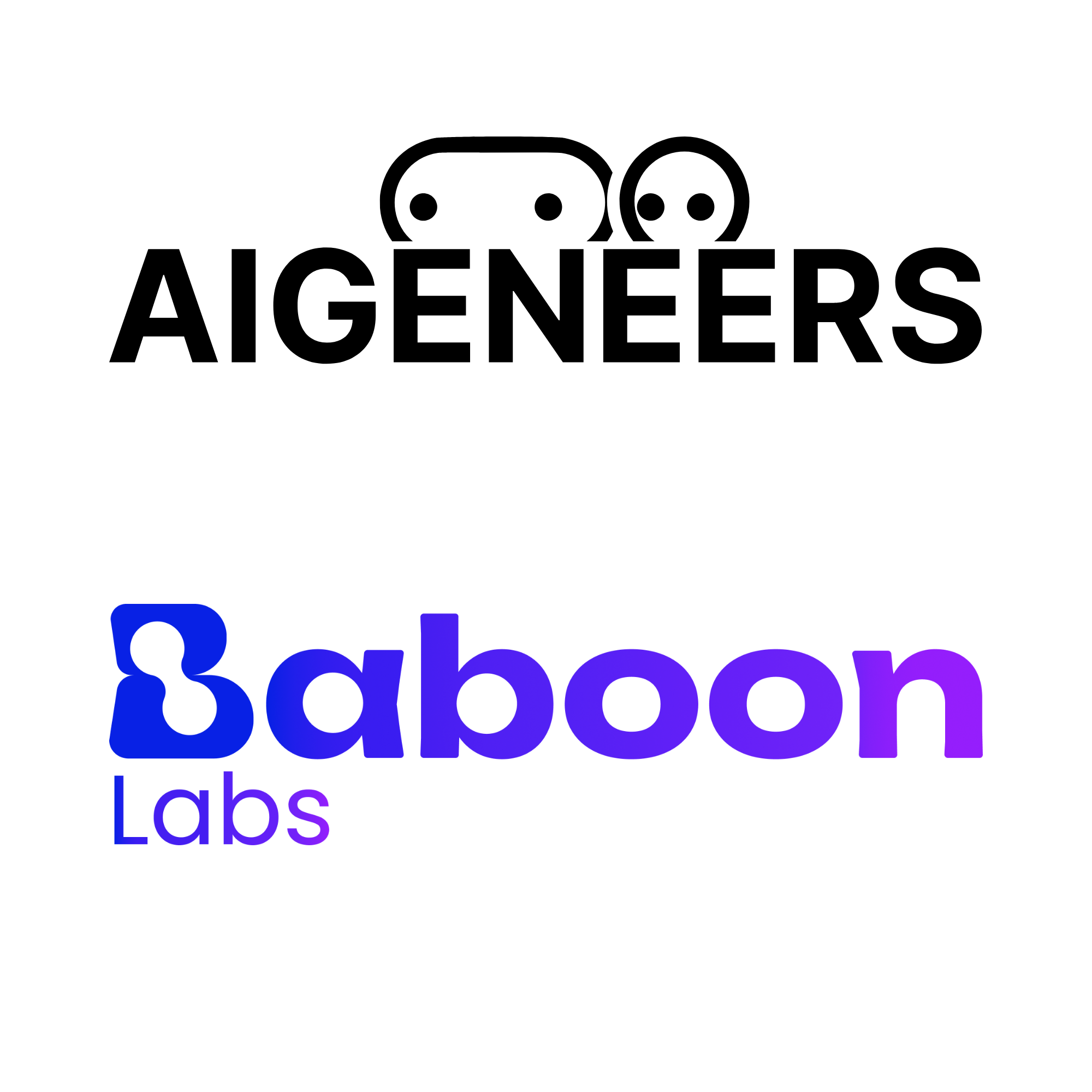 Combined logos of AIGENEERS and Baboon Labs