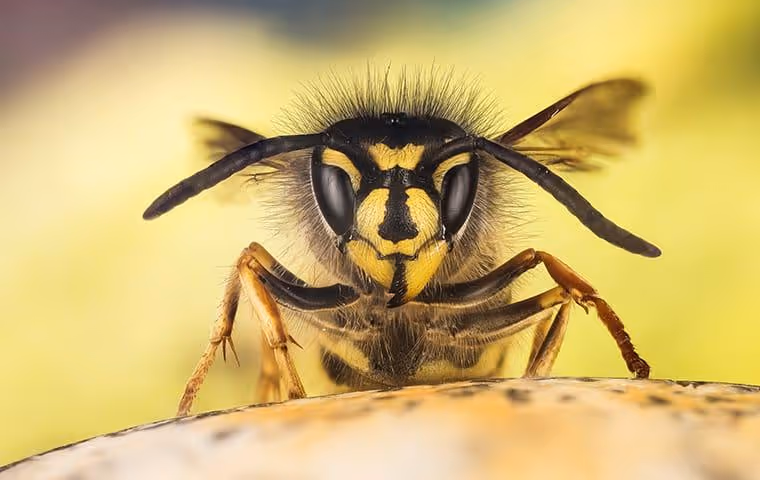 Wasp crawling.