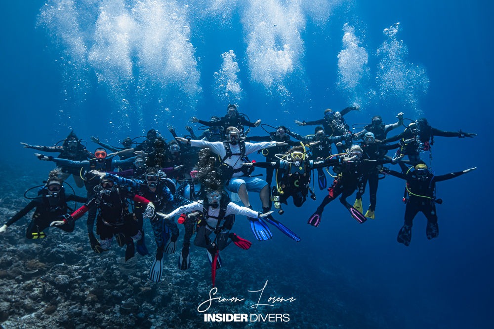 Maldives scuba group trip 2022 hosted by Insider Divers and Girls That Scuba. Sharks, mantas, whale sharks, stingrays, tiger sharks, thresher sharks and the largest manta aggregation in the world.