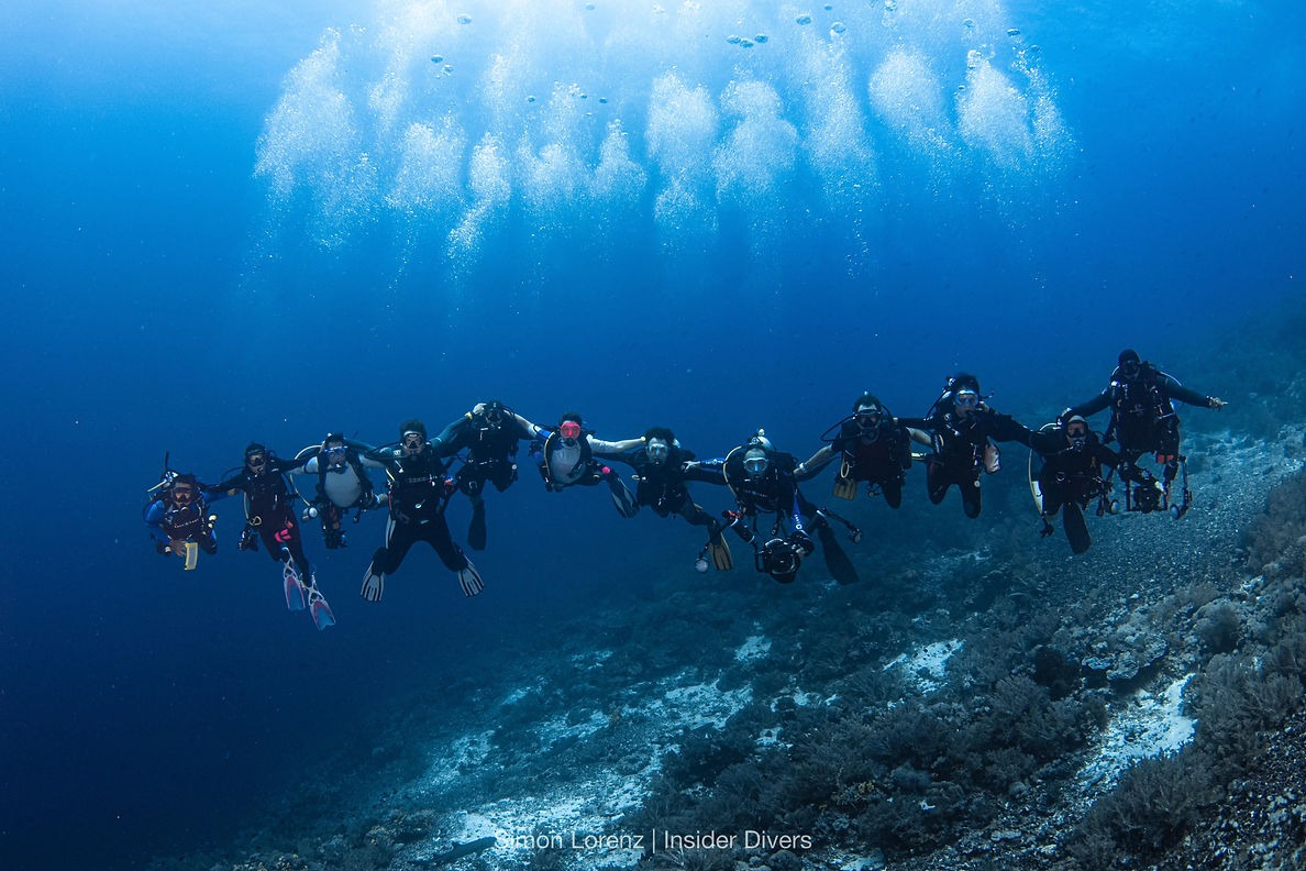 Our group on this years Insider Divers tour aboard Solitude One