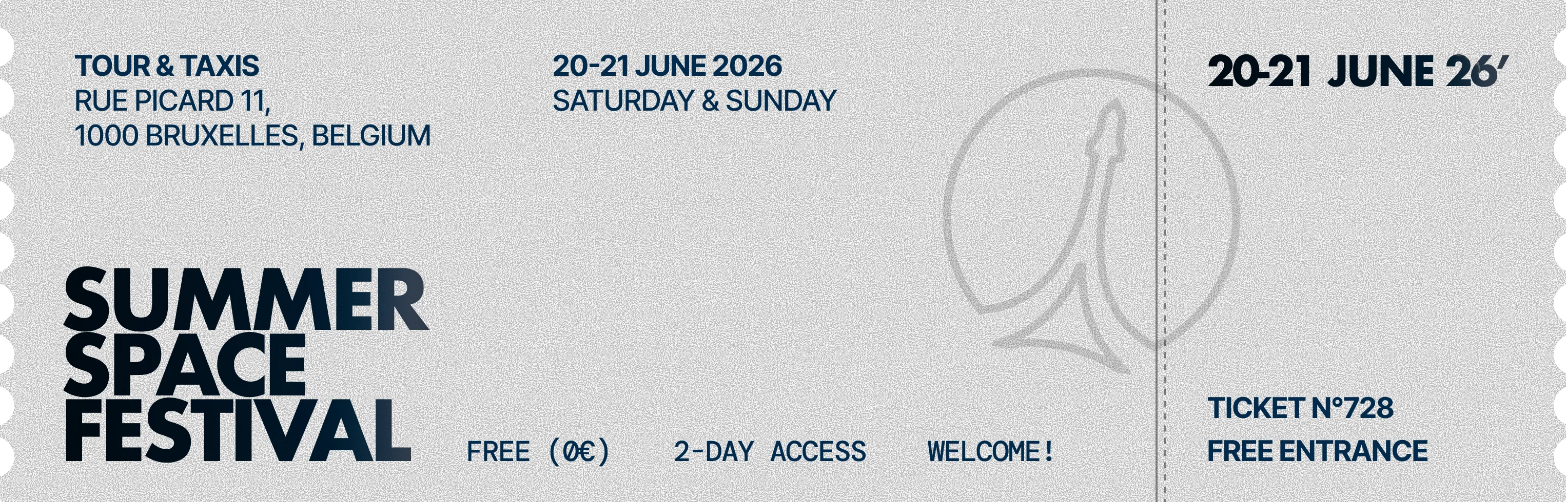 Ticket for the Summer Space Festival with a free entrance and a 2-day access.