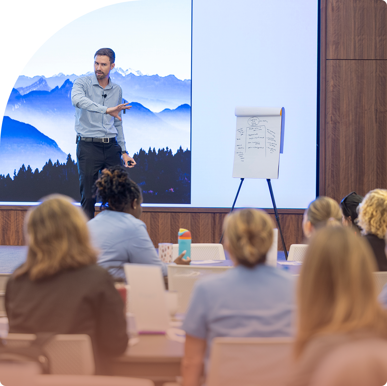 Alex Dorr leading a Monthly Workshop session, turning leadership concepts into practical habits