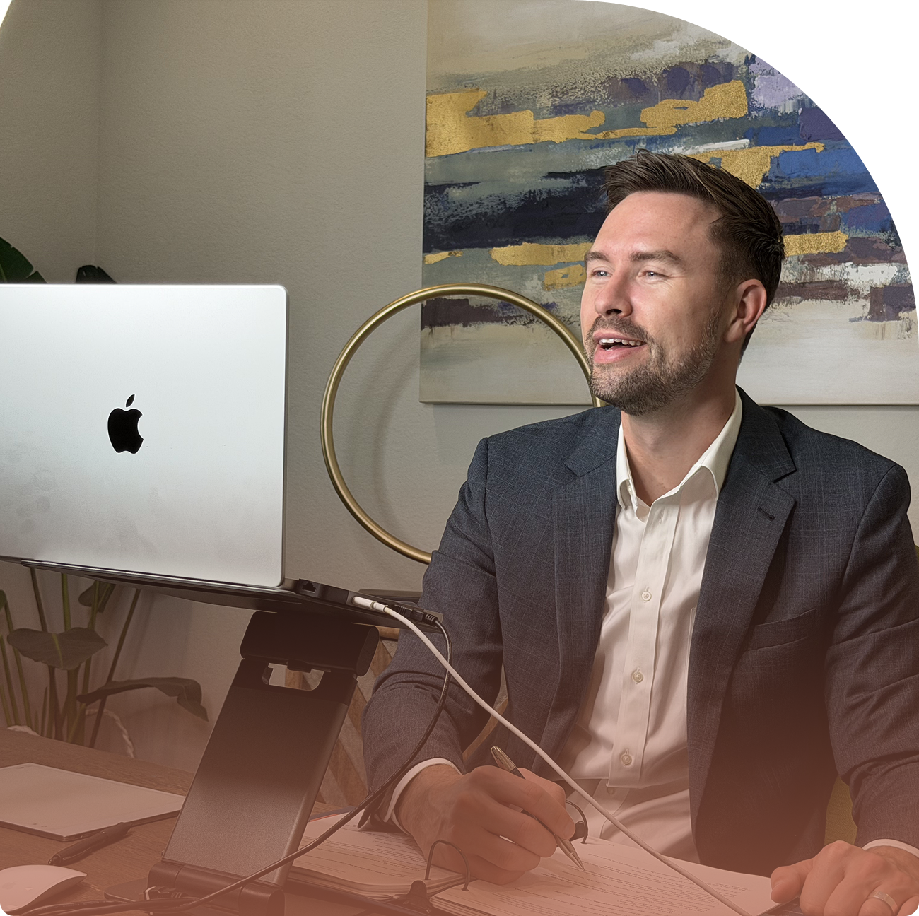 Alex Dorr hosting a virtual group coaching session for the Reality-Based Leadership development series