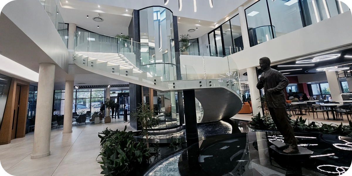 Modern glass office tower