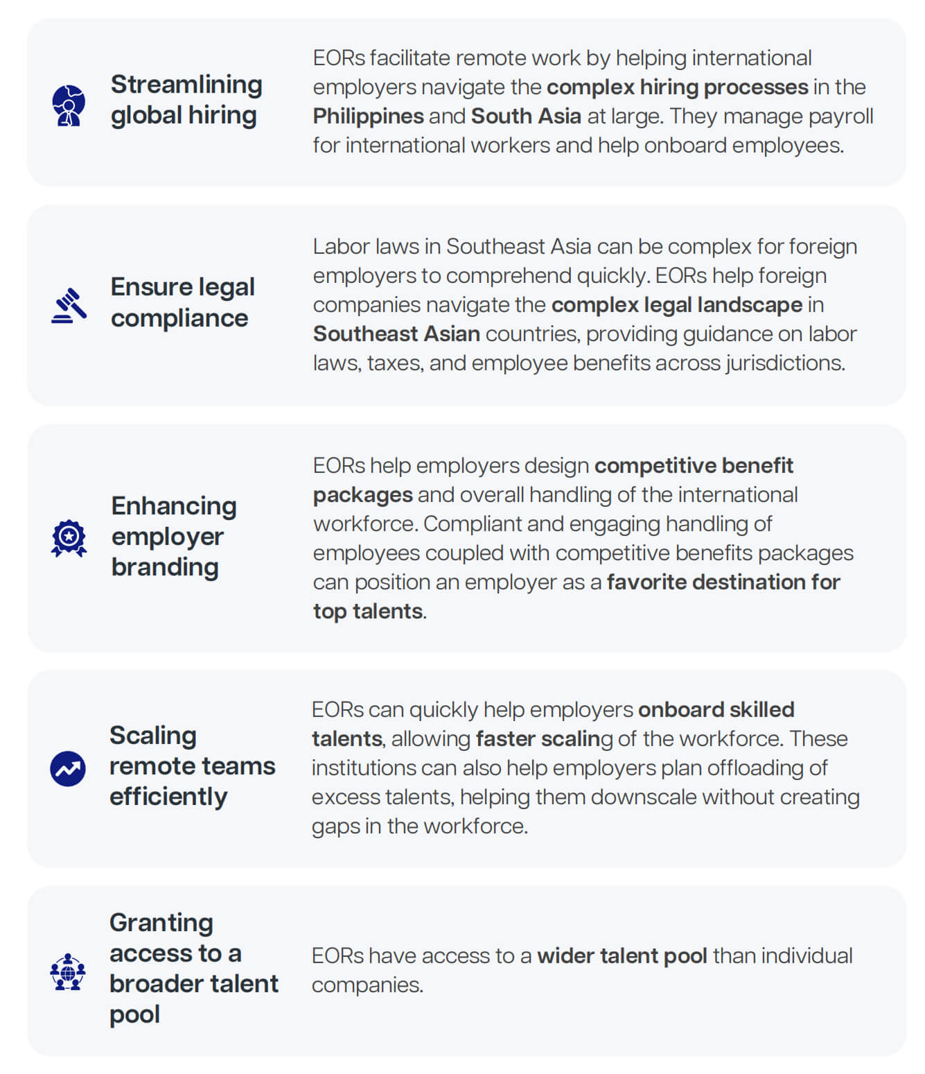 The role of EORs in enabling remote work