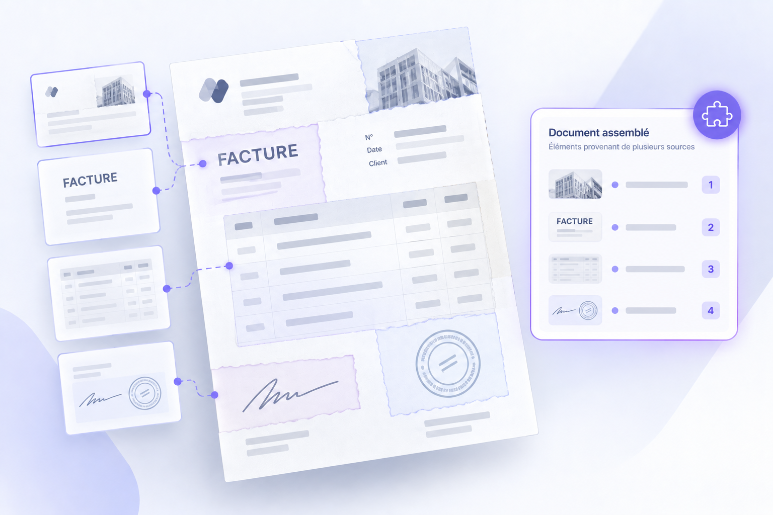 Detections documents reconstruits