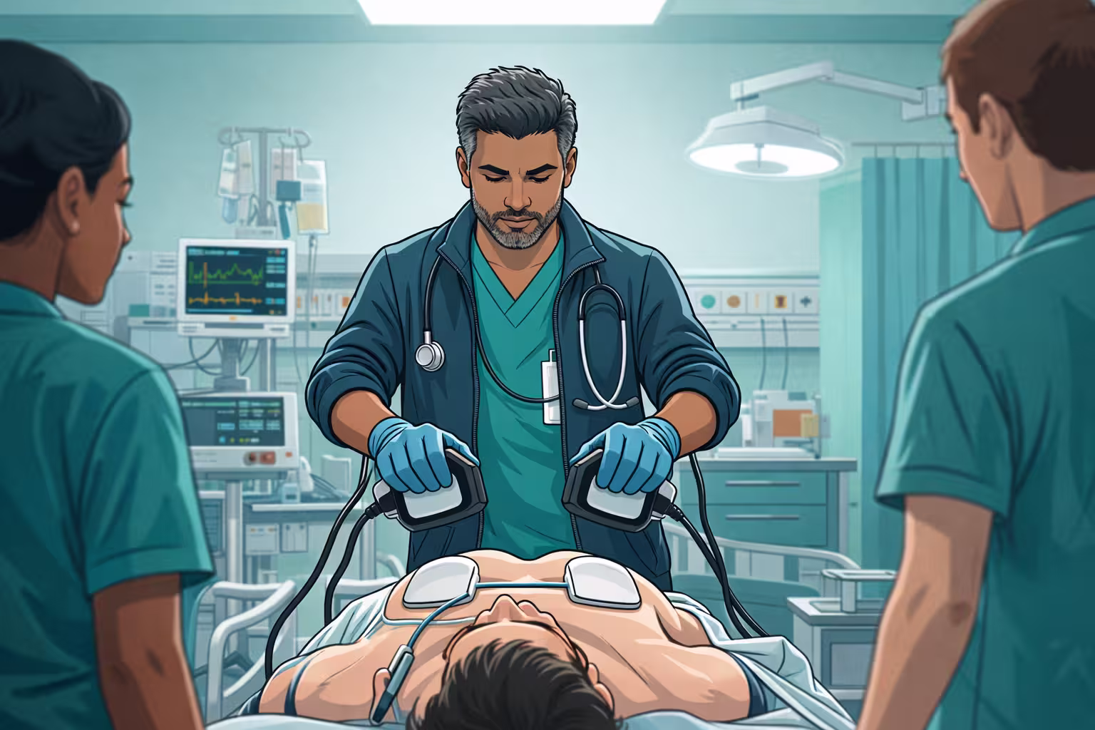 Ward arrests, refractory VF, porphyria and modern lithium use