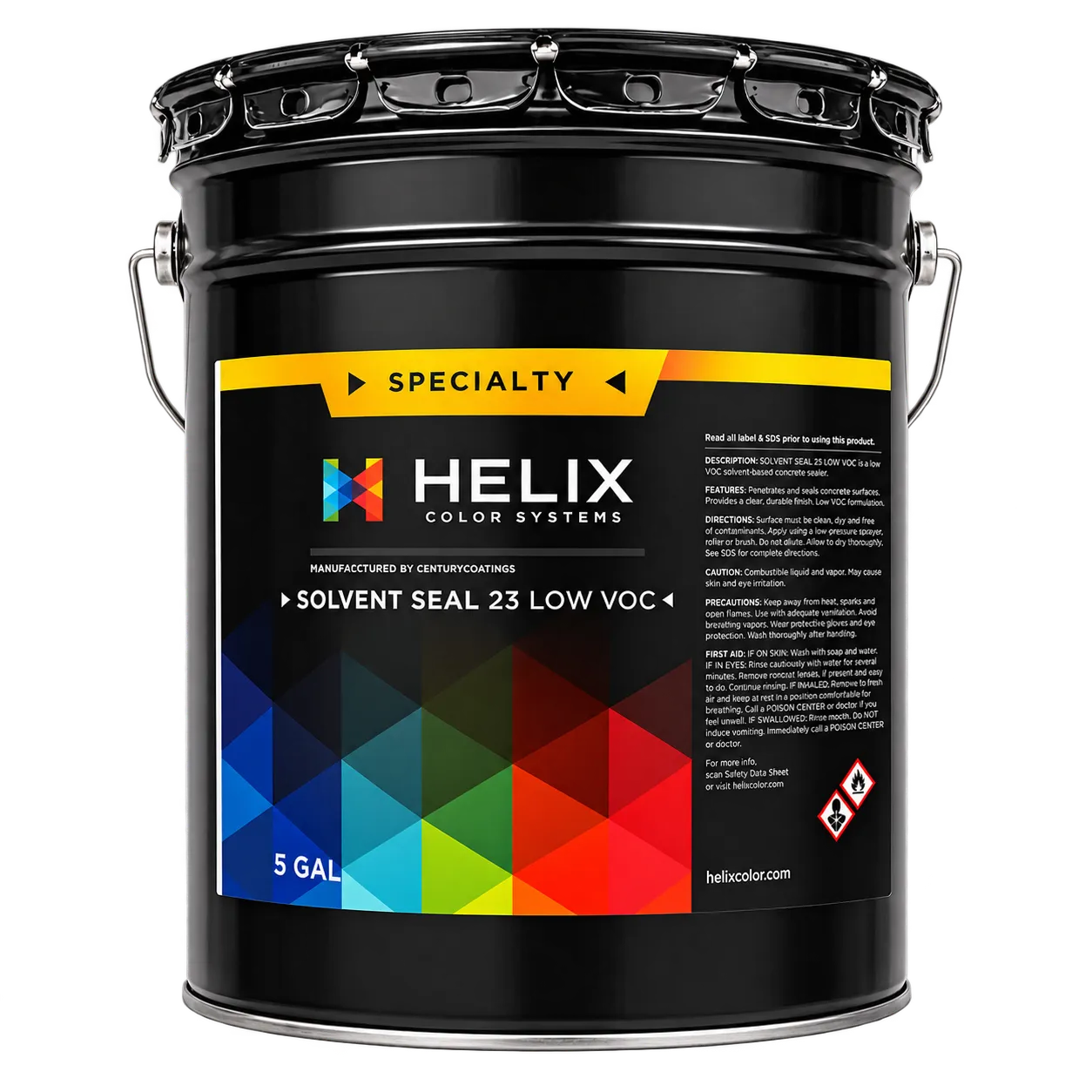 Helix Solvent Seal 23 Low VOC concrete sealer, 5-gallon pail