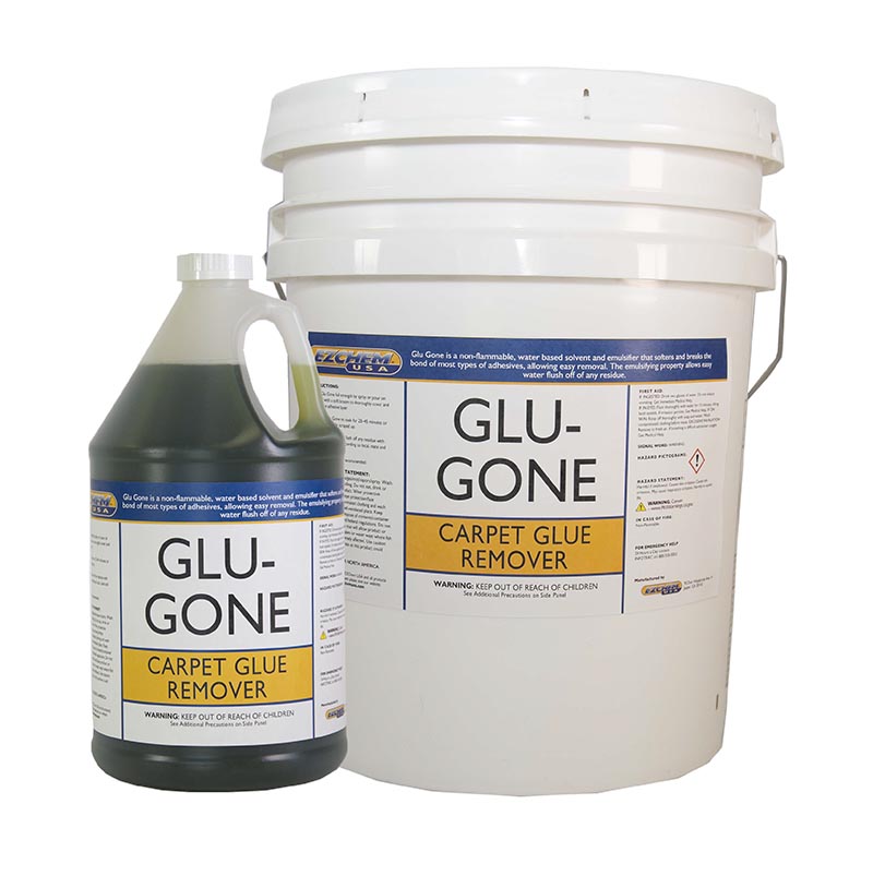 EZChem Glu-Gone carpet glue remover, 1-gallon jug and 5-gallon pail