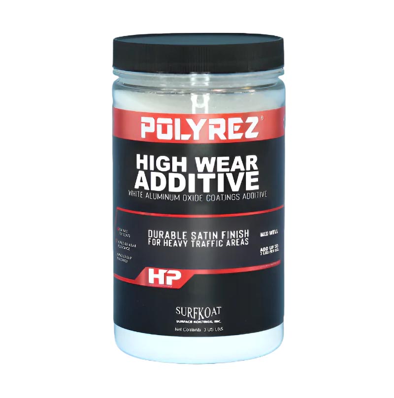 Polyrez High Wear Additive jar, white aluminum oxide powder