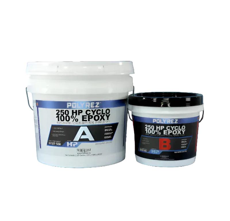 Polyrez 250 HP Cyclo 100% Epoxy A and B kit buckets