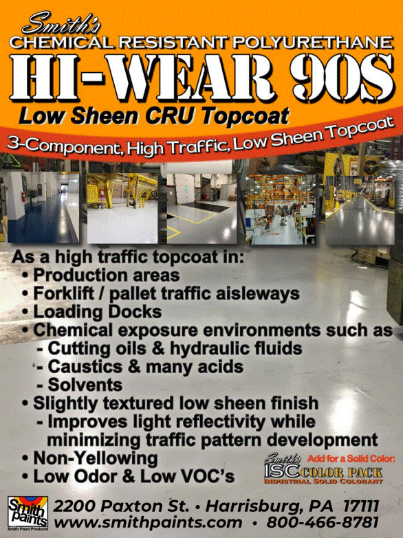 Smith's Hi-Wear 90S urethane topcoat product flyer