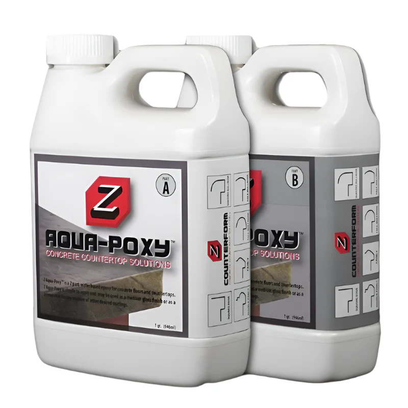 Z Aqua-Poxy 2-Quart Epoxy Sealer, Part A and Part B jugs