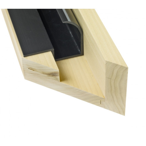 Z Edge Expert Set rubber edge form clamped to a wood countertop mold