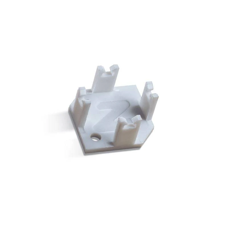 Z Clips white plastic mesh clip shown from a different angle