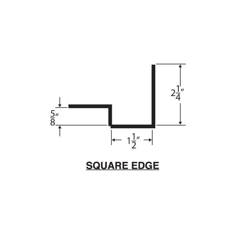 Bendable Square Countertop Form square edge dimension diagram