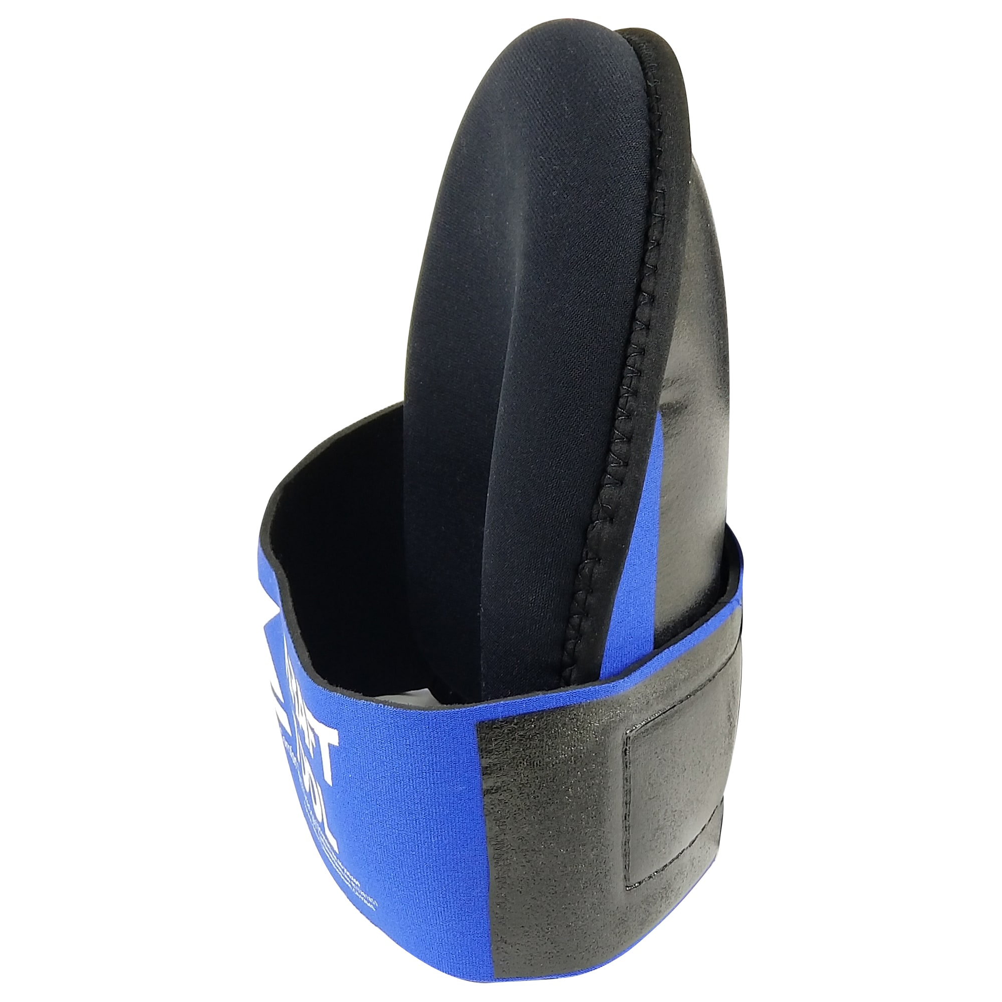 Kraft Tool knee pad shown upright, single pad with closure strap