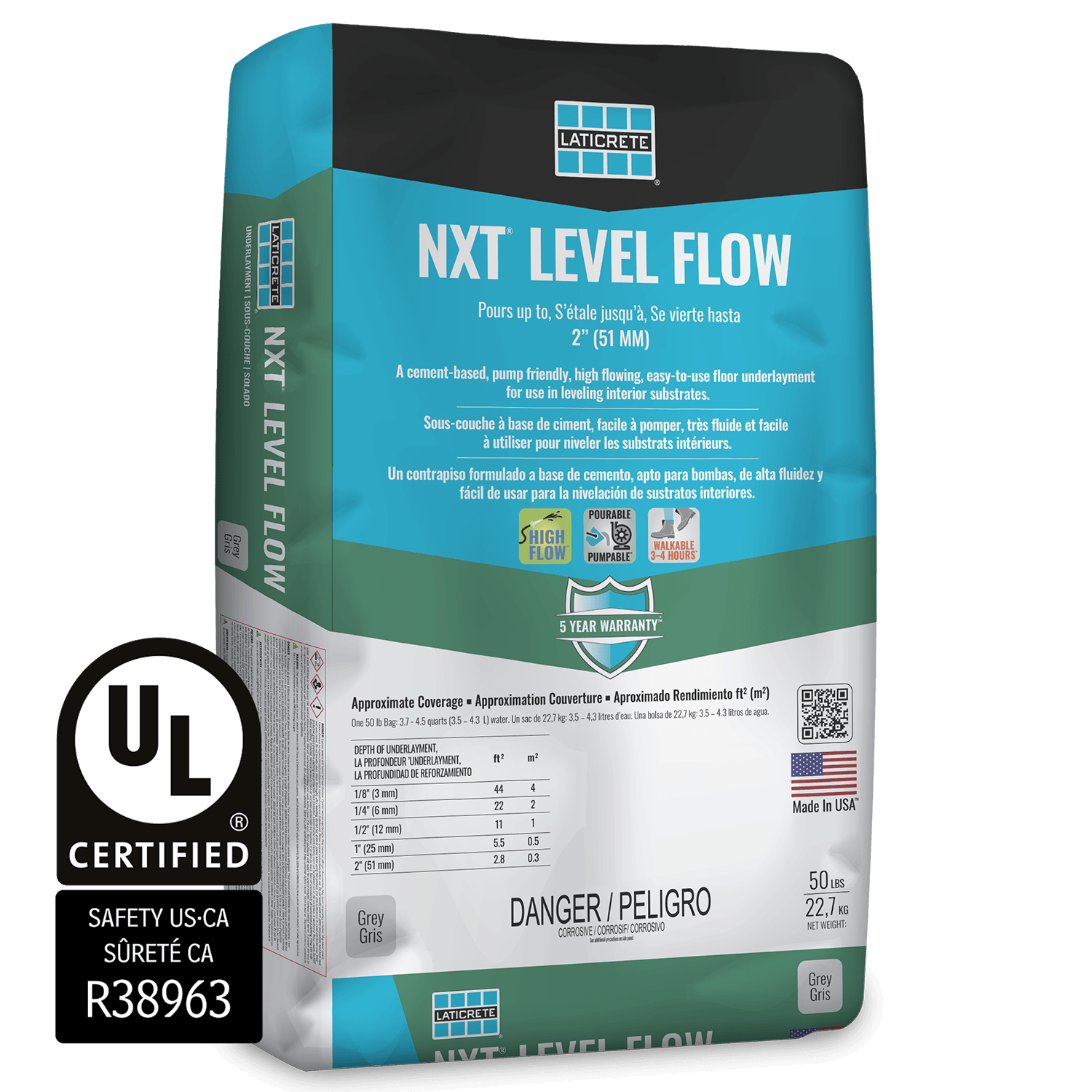 Laticrete NXT Level Flow self-leveling underlayment, 50 lb bag